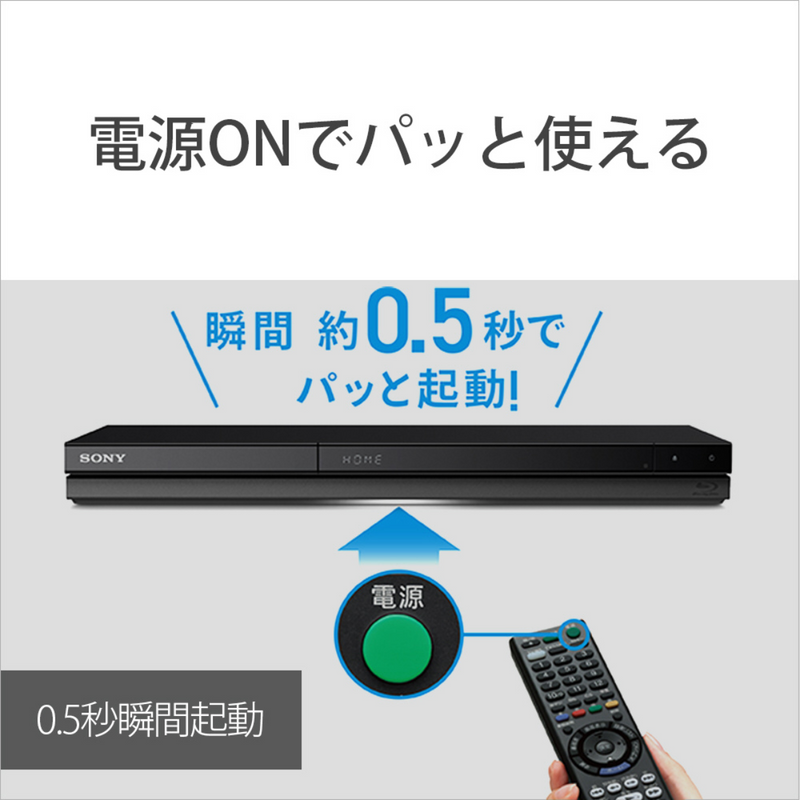 【SONY】<br>ブルーレイディスクレコーダー＜1000GB (1TB) ＞ | BDZ-ZW1900