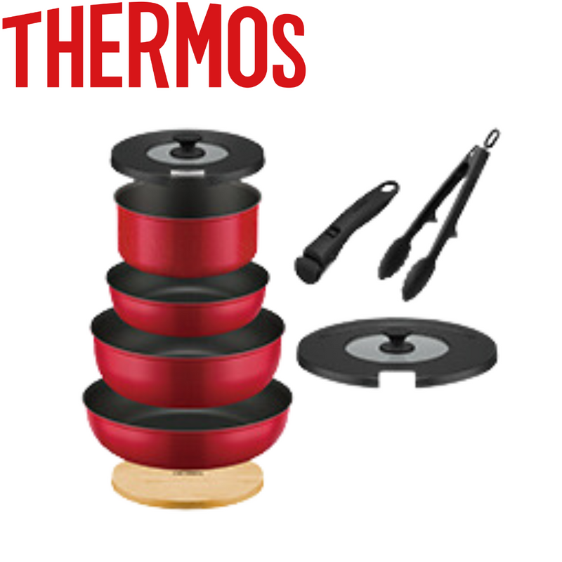 【新生活便利帳　掲載商品】<br>THERMOS　フライパン９点セット<br>T24-81