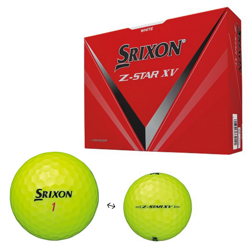 【ダンロップ】<br>ゴルフボール<br>SRIXON Z-STAR XV8 《1ダース(12球)/イエロー》