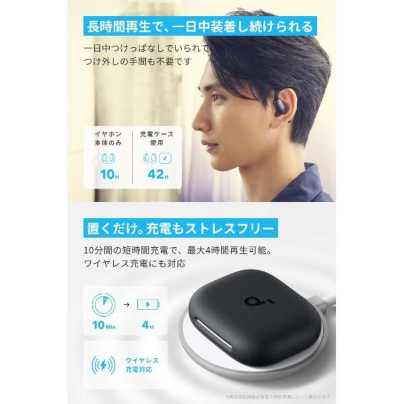 Anker Soundcore AeroFit 2<br>完全ワイヤレスイヤホン<br> A3874N