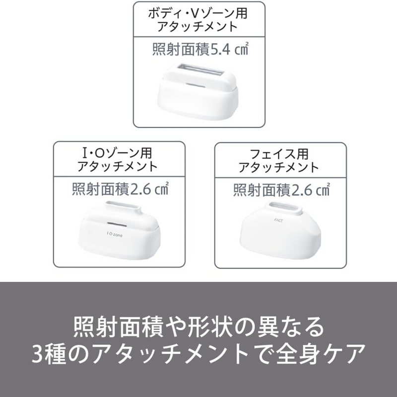 【Panasonic】光美容器 光エステ スムースエピ ボディ&フェイス用 コンパクト ホワイト ES-WH7A-W