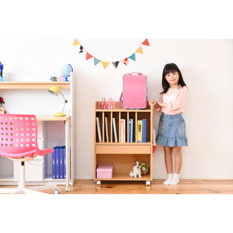 【お客様組立品】<br>幅60cm 高さ85cm 奥行30cm<br>多機能ランドセルラック<br>＜ワイドタイプ＞<br>FRM-0124