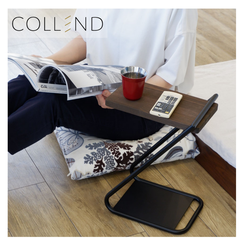 【 COLLEND 】お客様組立商品<br>アイアンレッグサイドテーブル Low<br>ナチュラル(ILST-L-NA)・ダークブラウン(ILST-L-DB)