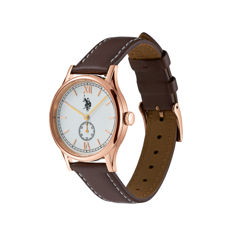 【 U.S.POLO ASSN. 】<br>US-14 Watch Classico｜US-14PGDBR