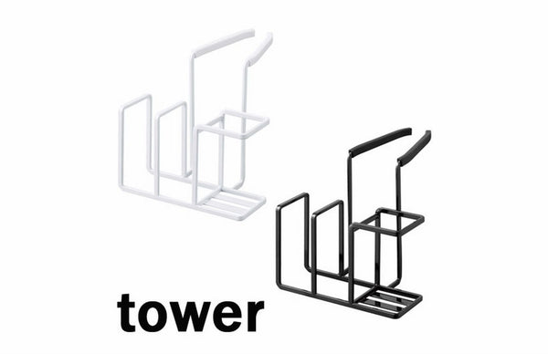 【tower】蛇口にかけるスポンジ&ブラシホルダー　山崎実業　5080/5081